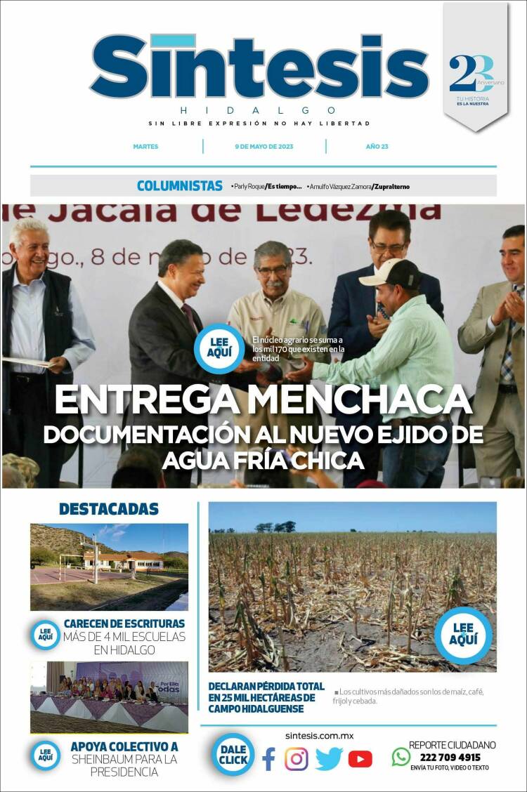 Portada de Sistesis - Hidalgo (M&eacute;xico)