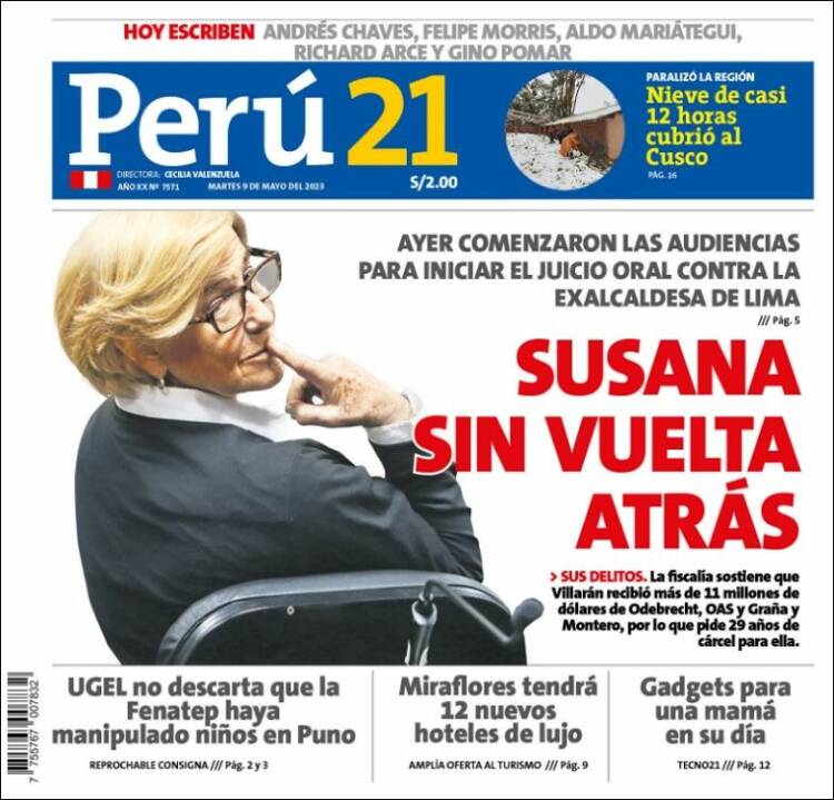 Portada de Perú 21 (Per&uacute;)