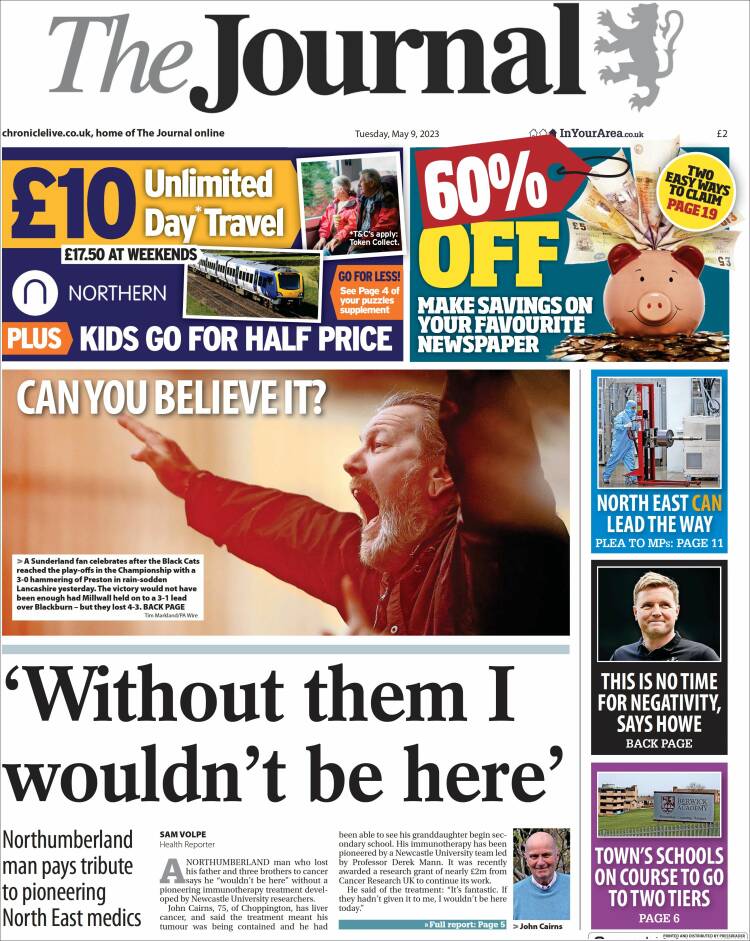 Portada de The Journal (Reino Unido)