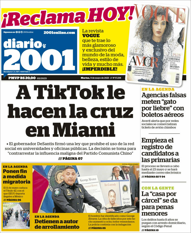 Portada de 2001 - Dosmiluno (Venezuela)