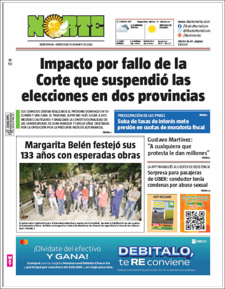 Portada de Diario Norte (Argentina)