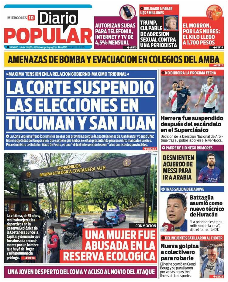 Portada de Diario Popular (Argentina)