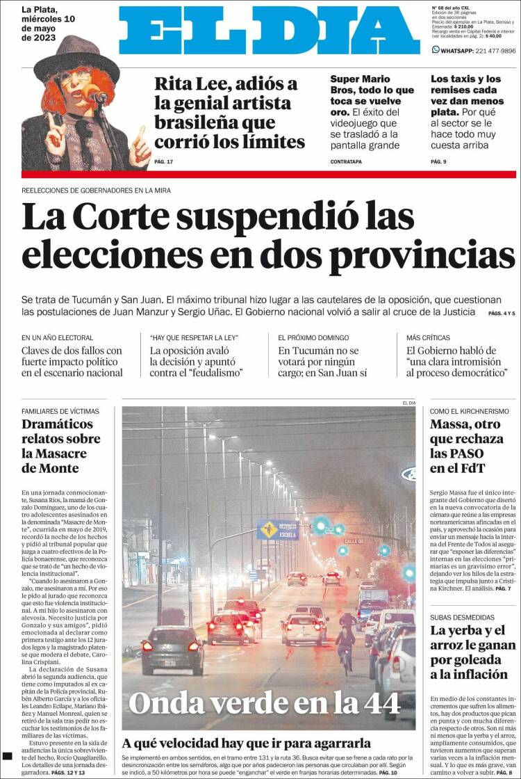 Portada de El Día de la Plata (Argentina)