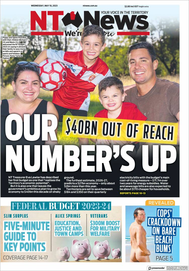 Portada de Northern Territory News (Australia)