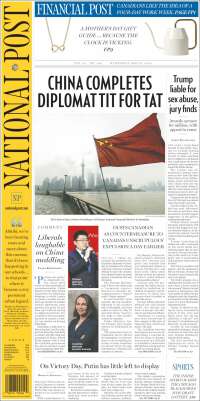 Portada de The National Post (Canadá)