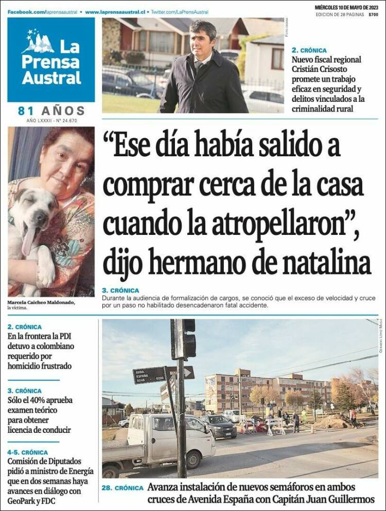 Portada de El Magallanes (Chile)