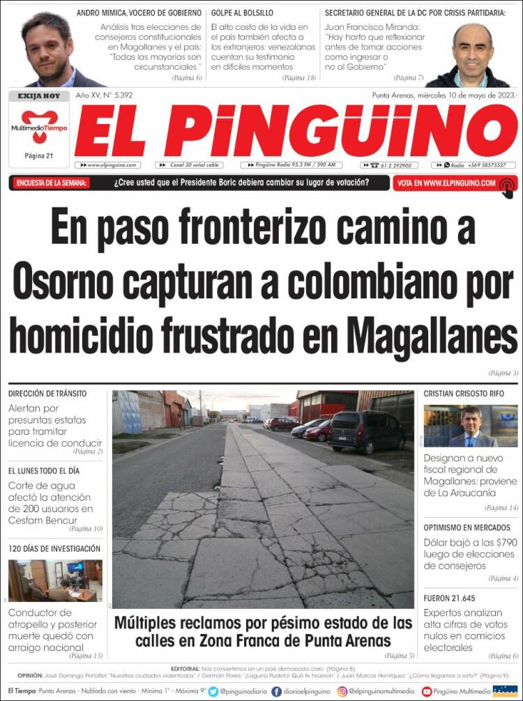 Portada de El Pingüino (Chile)