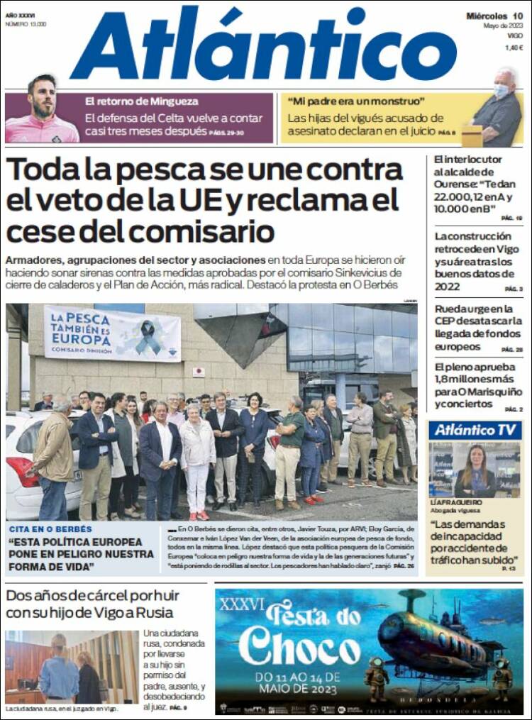 Portada de Atlántico Diario (España)