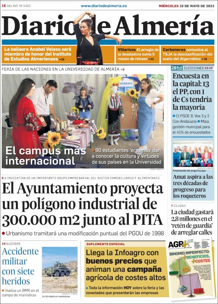 Portada de Diario de Almería (España)