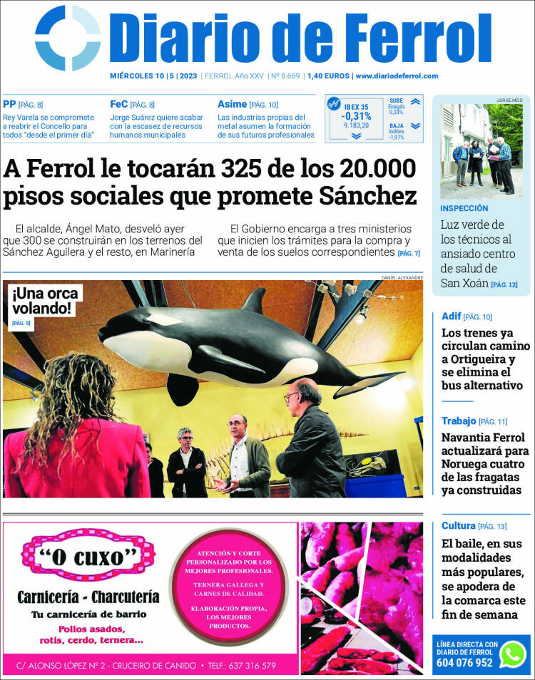 Portada de Diario de Ferrol (España)