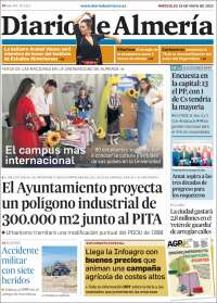 Portada de Diario de Almería (España)