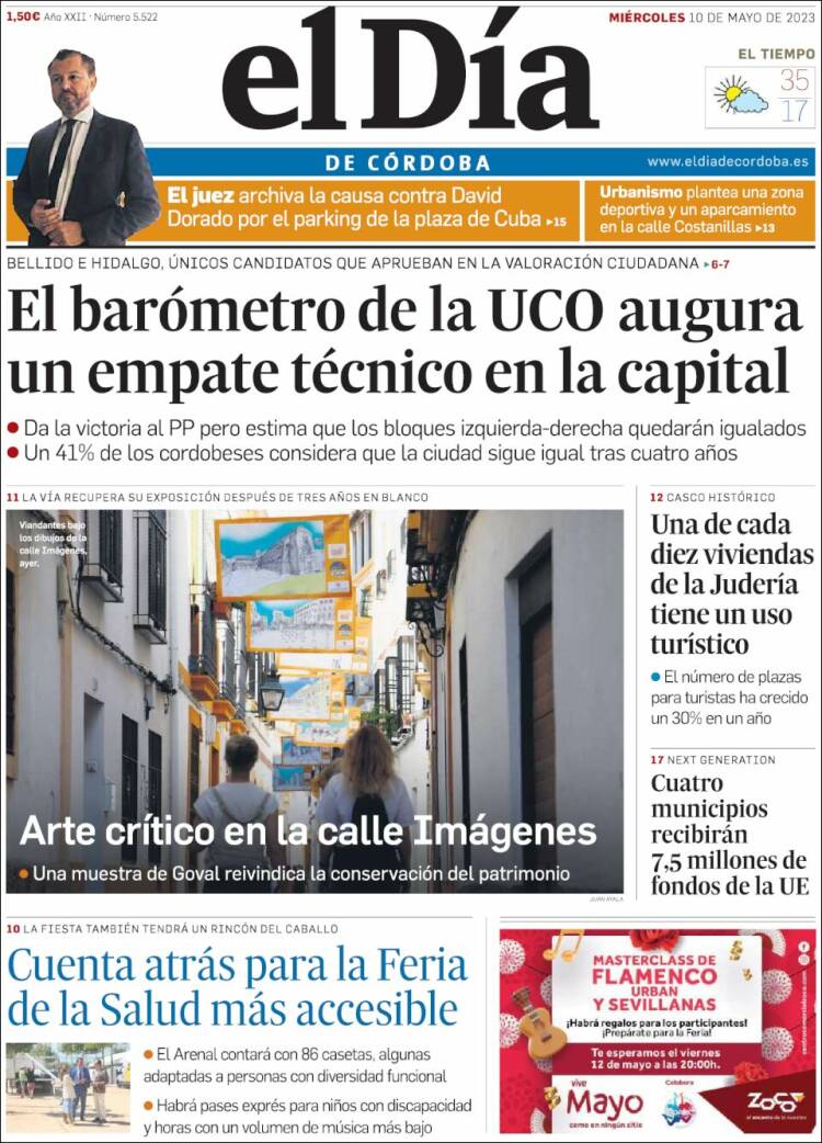 Portada de El Día de Córdoba (España)