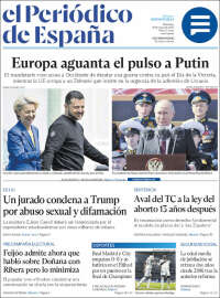 Portada de El Periódico de España (España)