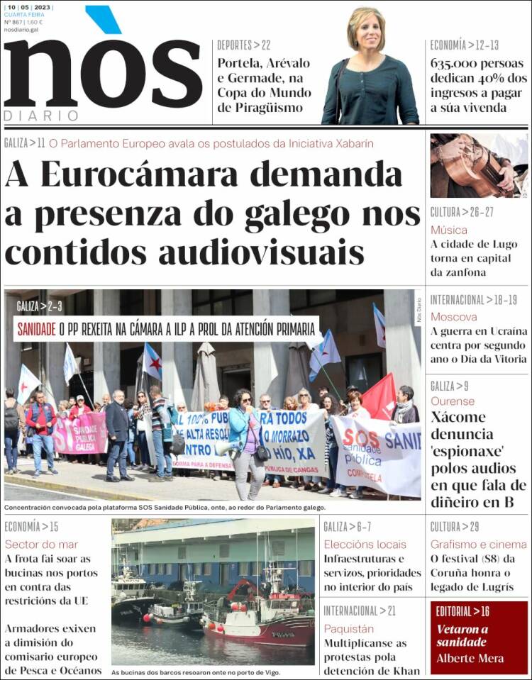 Portada de Nòs Diario (España)