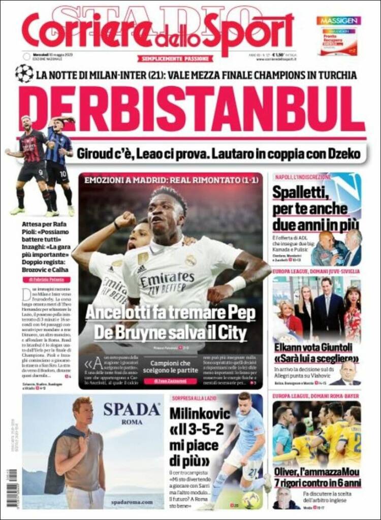 Portada de Corriere dello Sport (Italia)