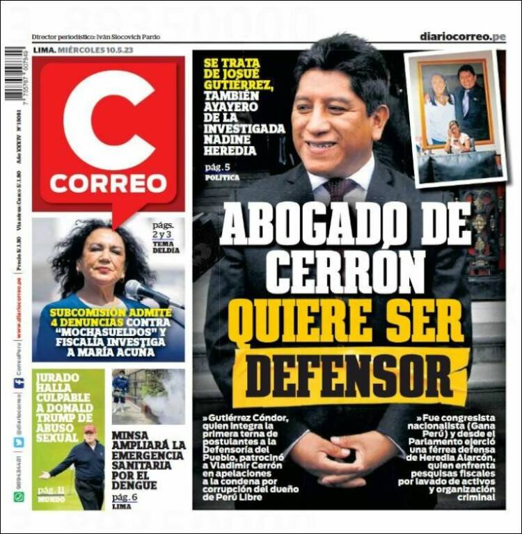 Portada de Diario Correo (Per&uacute;)