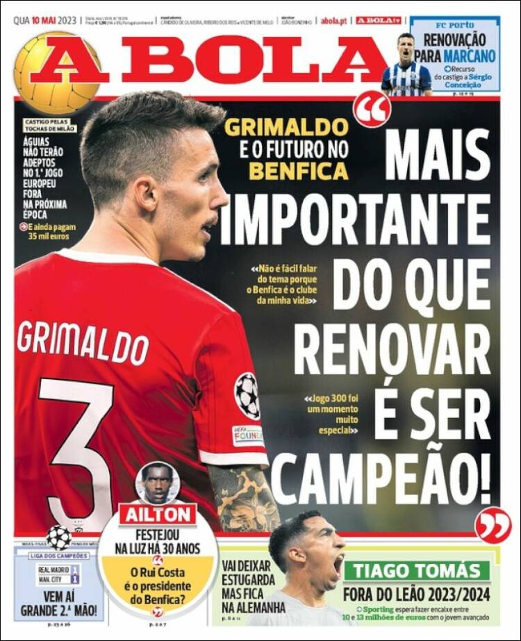 Portada de A Bola (Portugal)