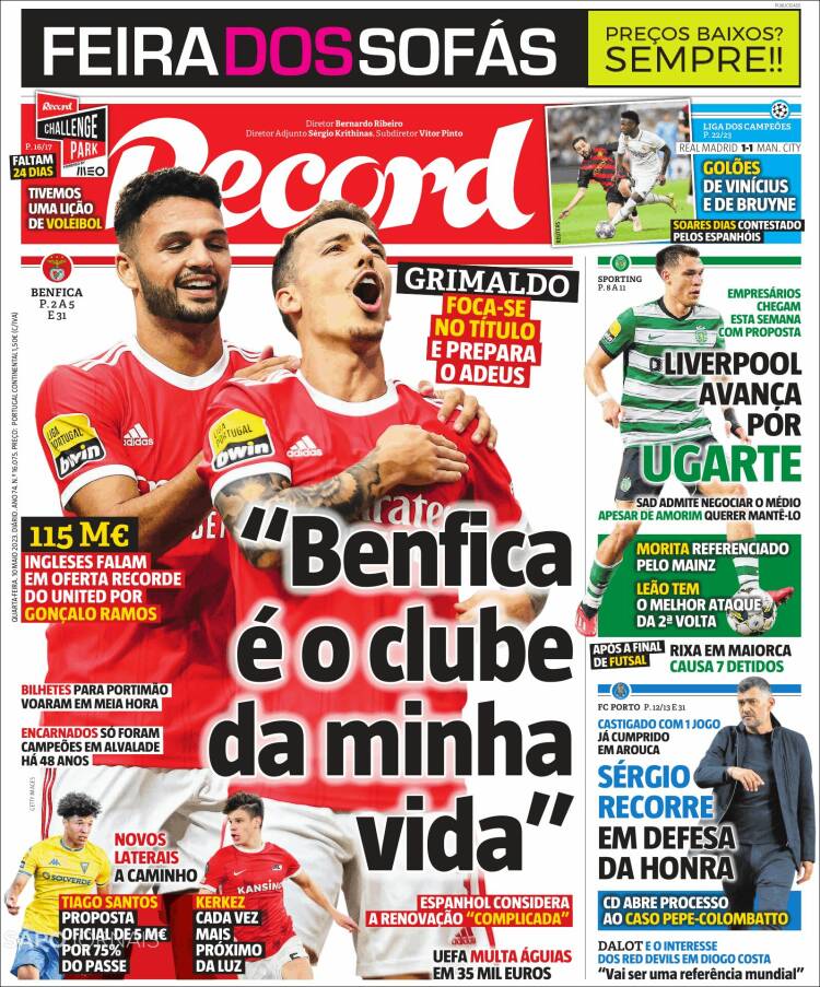 Portada de Record (Portugal)