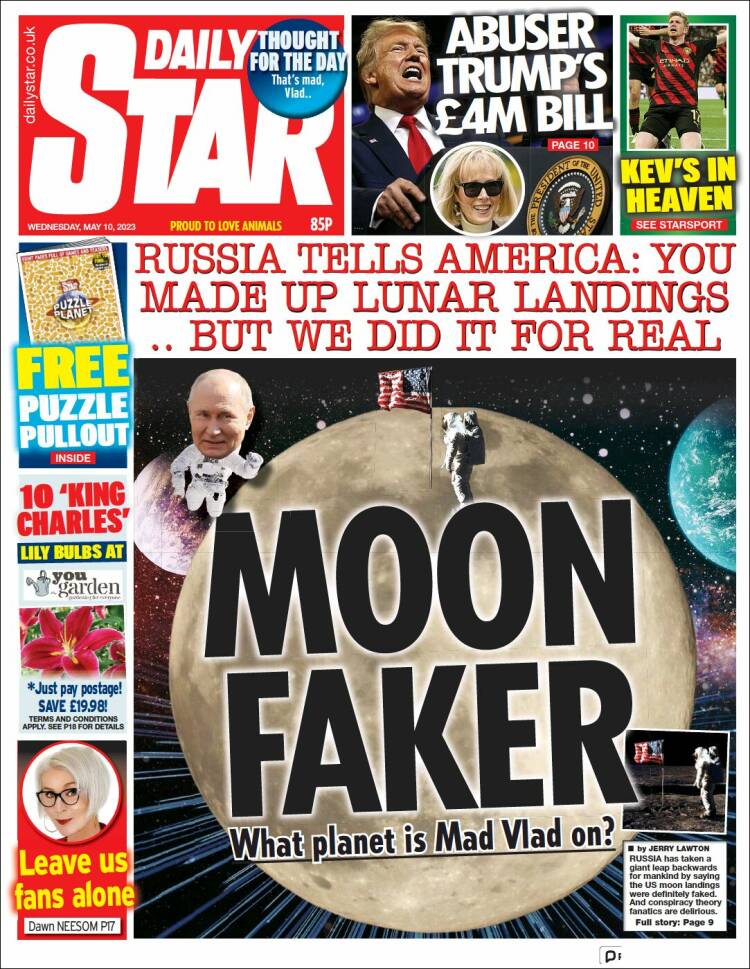Portada de Daily Star (Reino Unido)