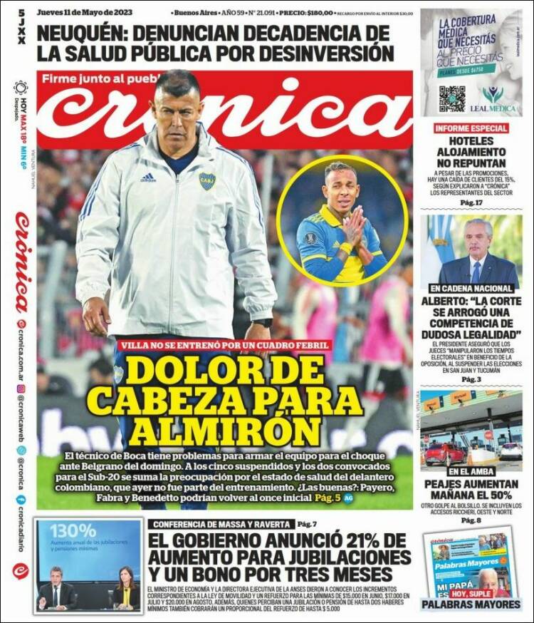 Portada de Diario El Libertador (Argentina)