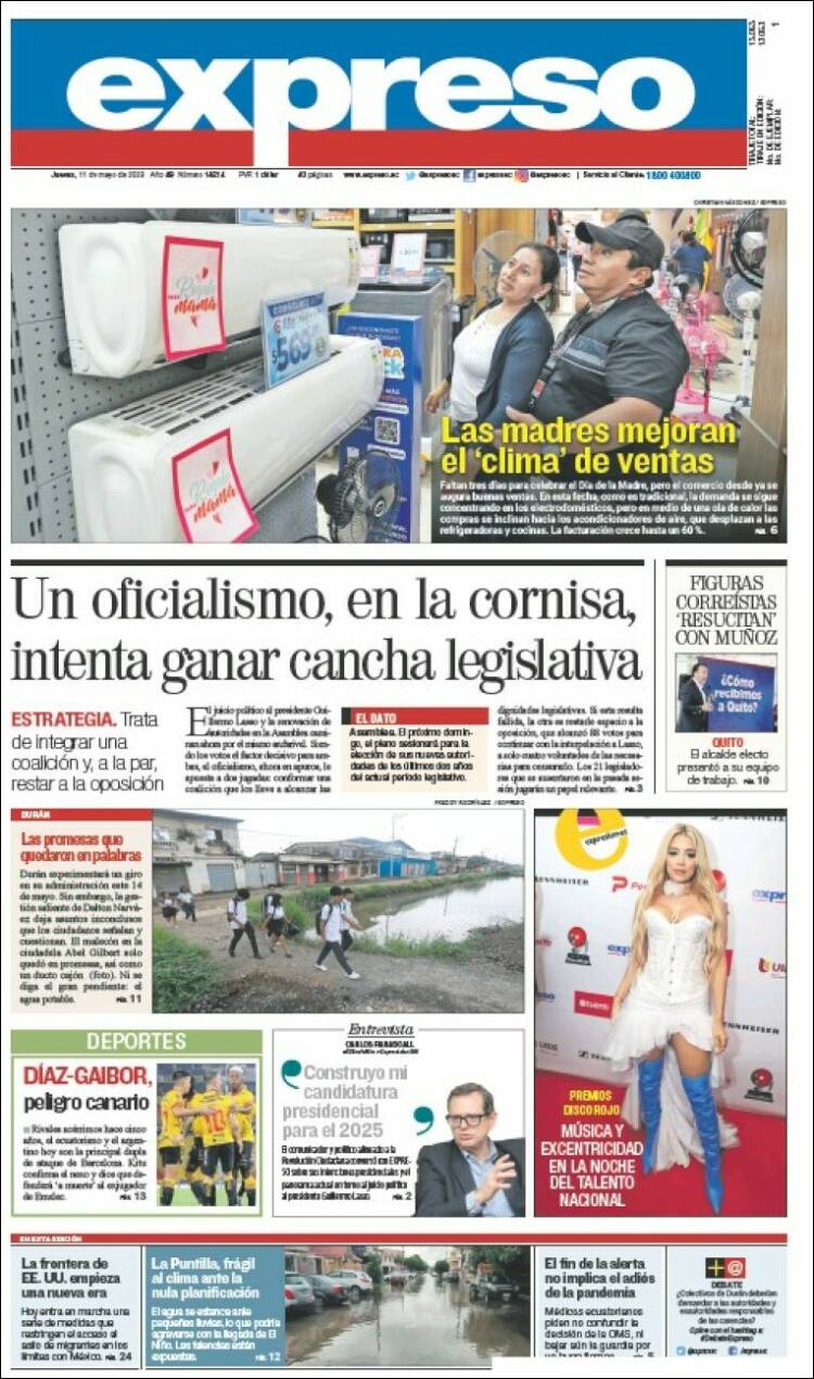 Portada de Expreso (Ecuador)