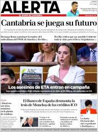 Portada de Alerta - El Diario de Cantabria (España)