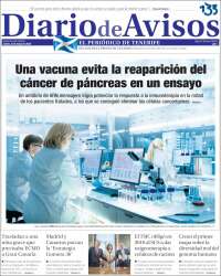 Portada de Diarios de Avisos (España)