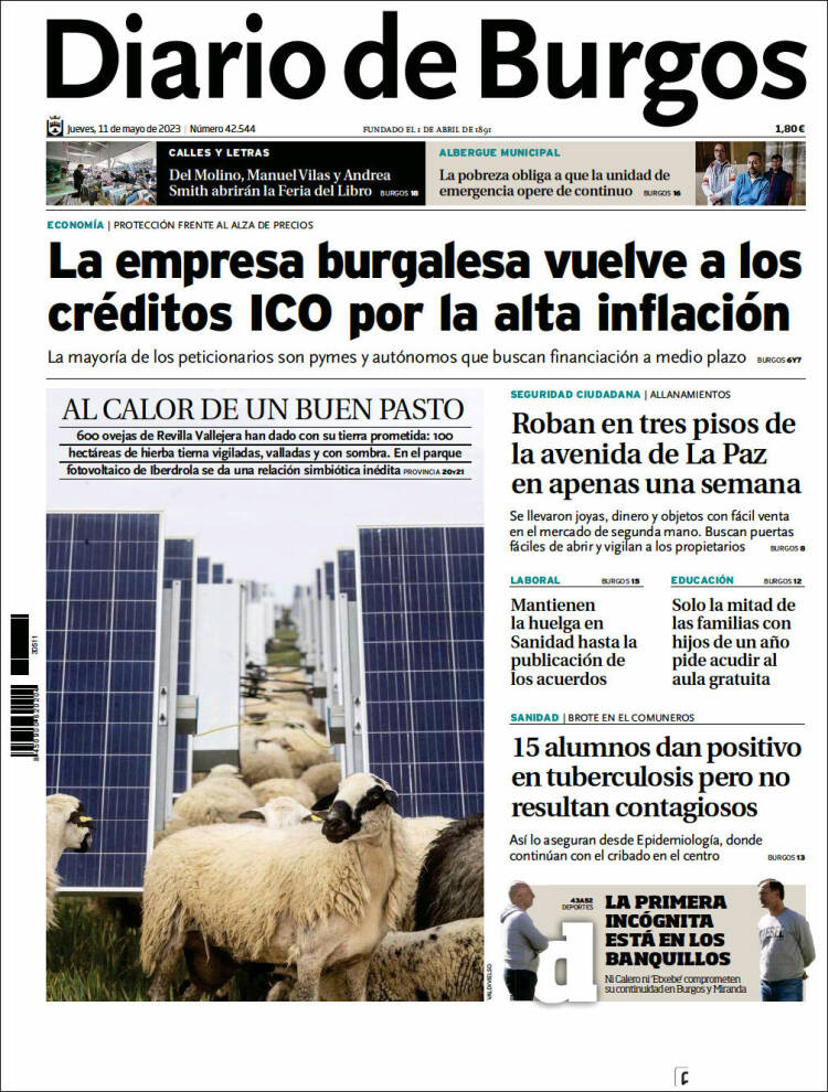 Portada de Diario de Burgos (España)