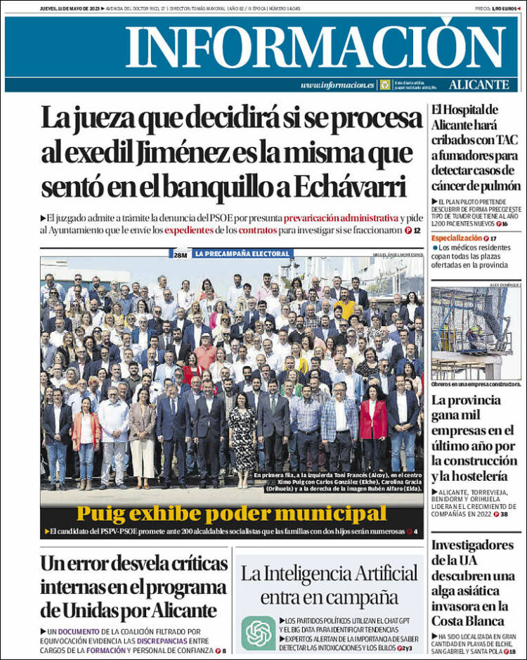 Portada de Diario Información (España)