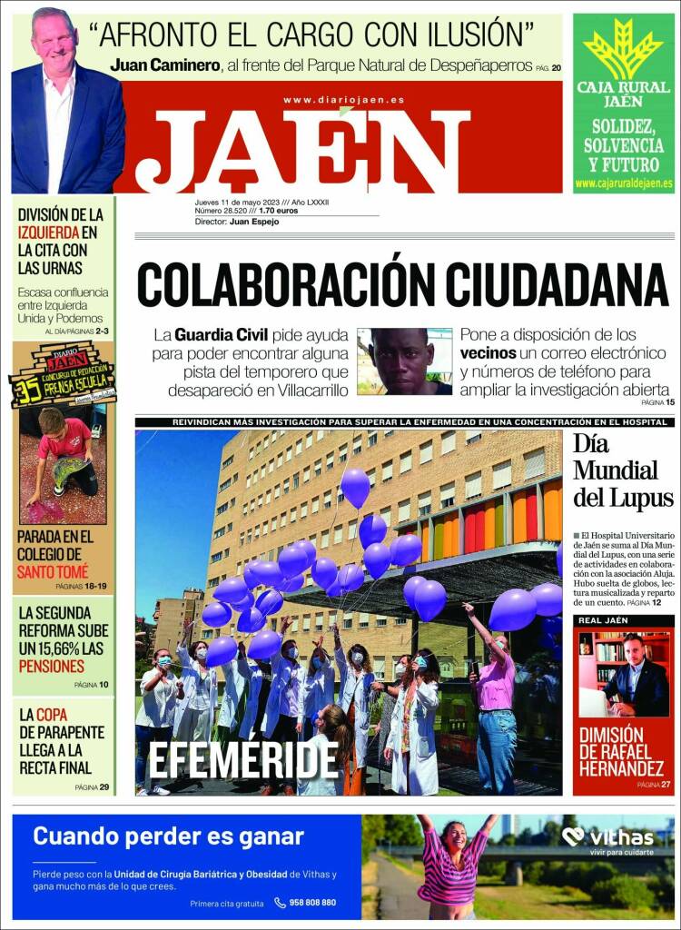 Portada de Diario Jaén (España)