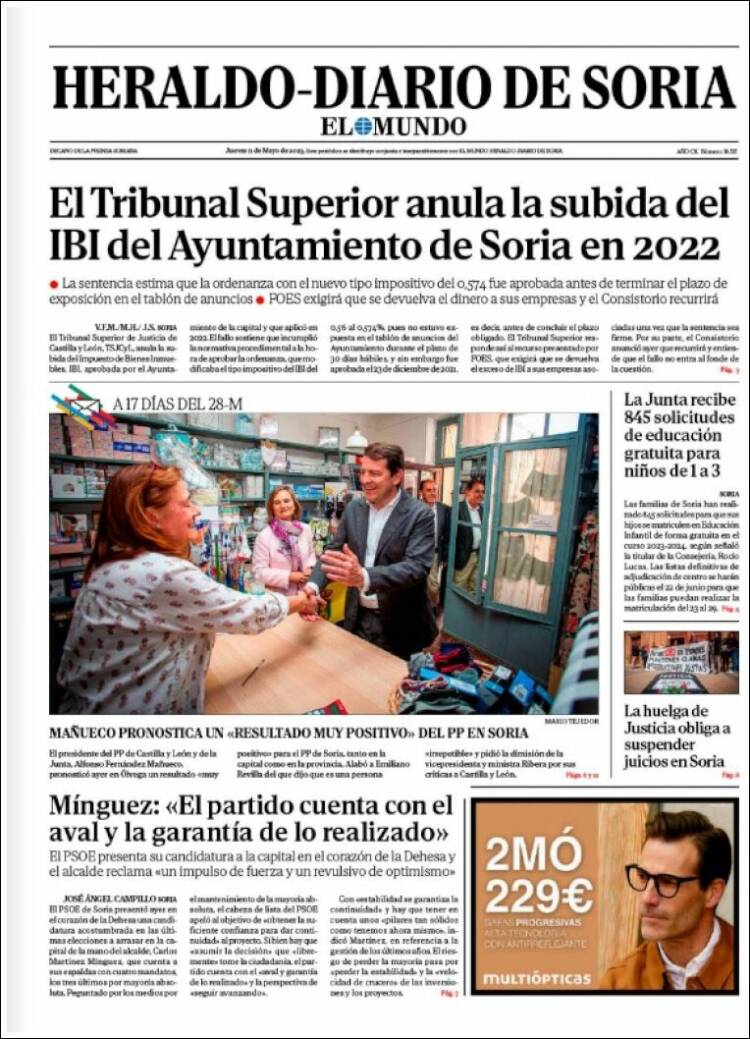 Portada de Diario de Soria (España)