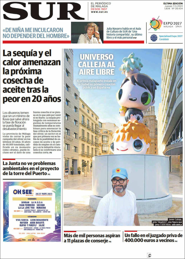 Portada de Diario el Sur (España)