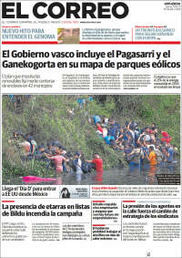 Portada de El Correo - Guipuzcoa (España)