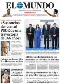 Portada de El Mundo (España)