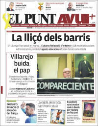 Portada de El Punt Avui (España)