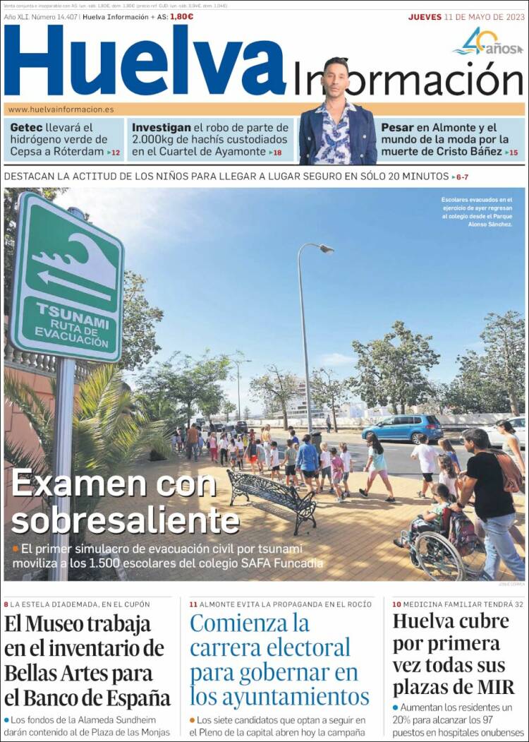 Portada de Huelva Información (España)