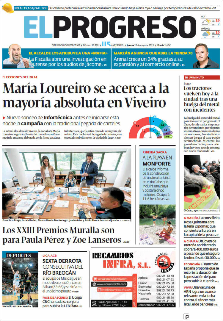 Portada de El Progreso (España)