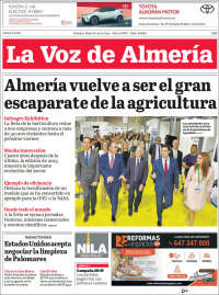 Portada de La Voz de Almería (España)