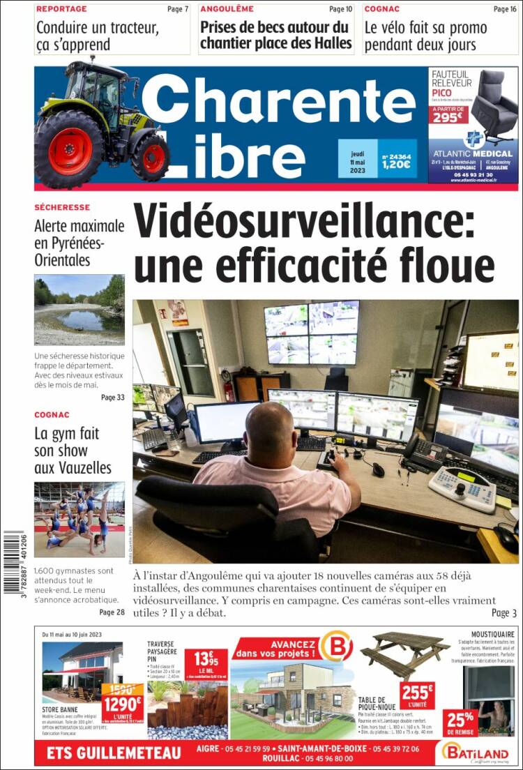 Portada de Charente Libre (Francia)