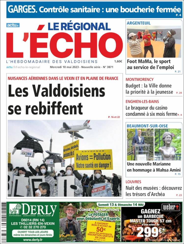 Portada de L'Echo de la Haute-Vienne (Francia)