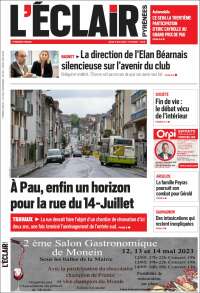 Portada de L'Eclair des Pyrénées (Francia)