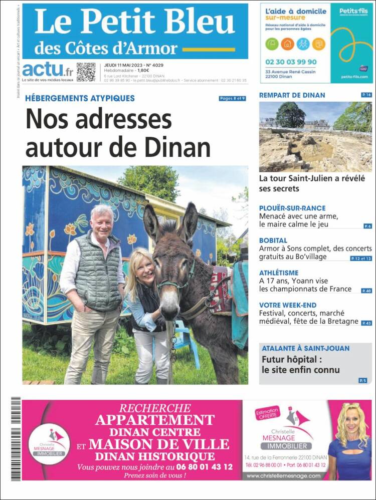 Portada de Le Petit Bleu (Francia)