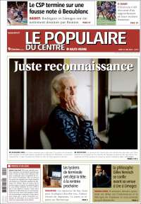 Portada de Le Populaire du Centre (Francia)