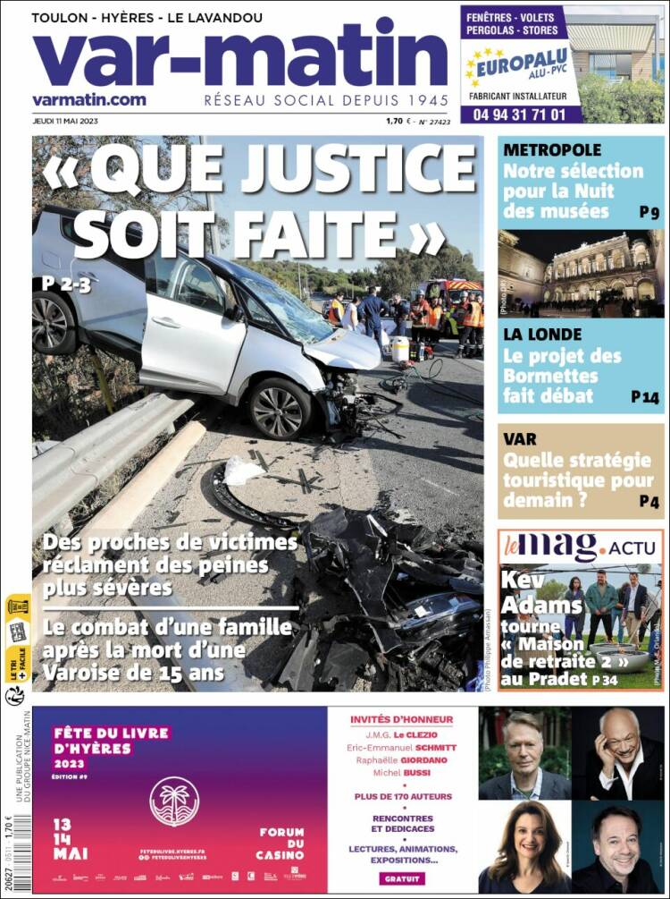 Portada de Var-Matin (Francia)