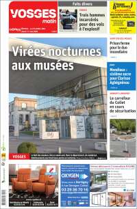 Portada de Vosges Matin (Francia)