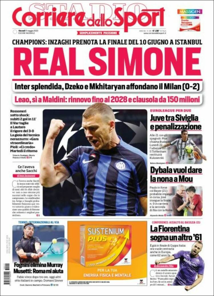 Portada de Corriere dello Sport (Italia)