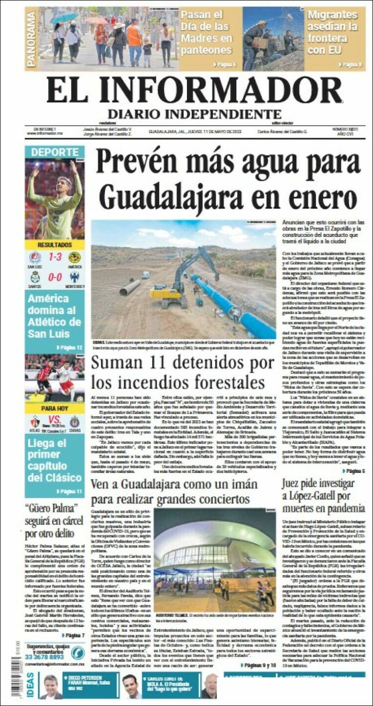 Portada de El Informador (M&eacute;xico)
