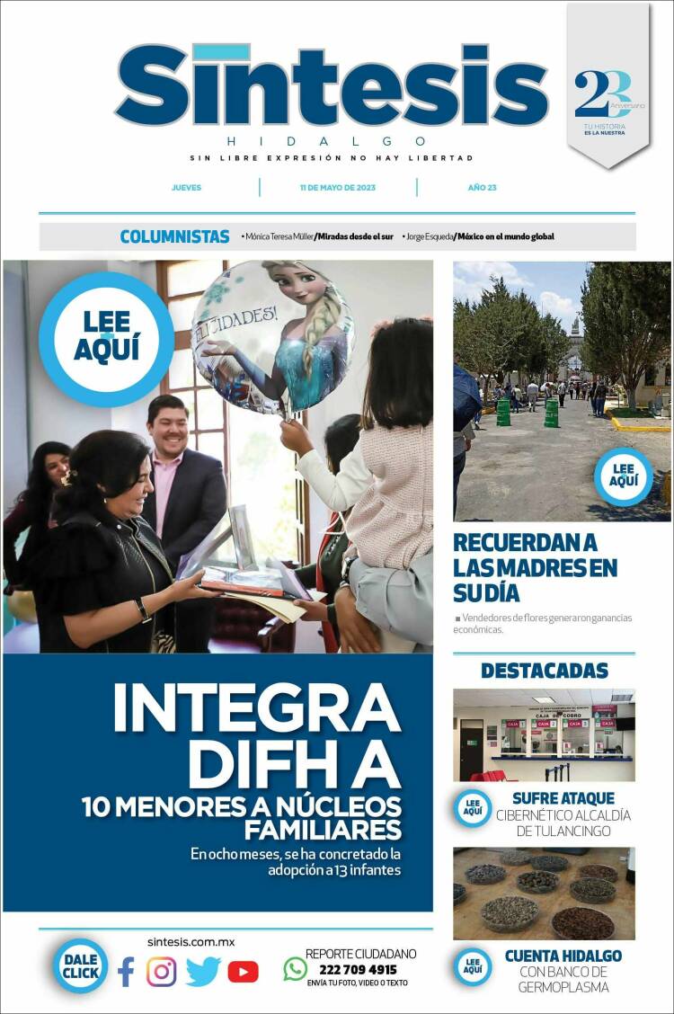 Portada de Sistesis - Hidalgo (M&eacute;xico)