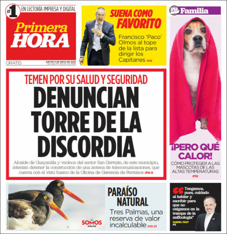 Portada de Primera Hora (Puerto Rico)