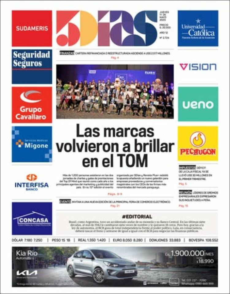 Portada de 5 Días (Paraguay)